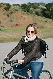 Riding a bike on Angel Island